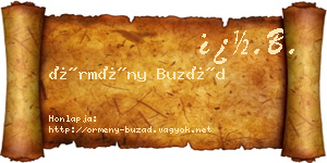 Örmény Buzád névjegykártya